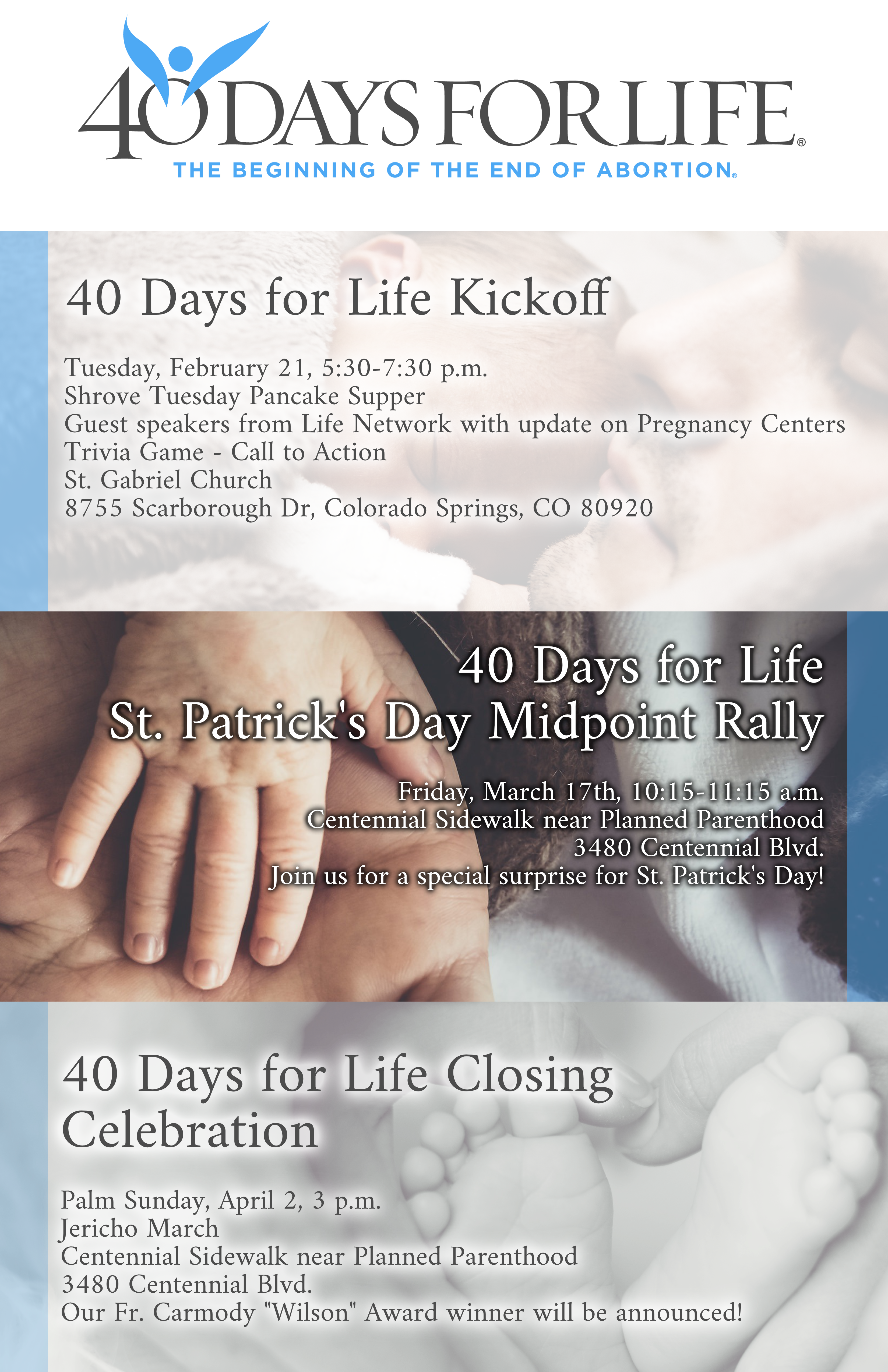 40 Days for Life St. Patrick's Day Midpoint Rally